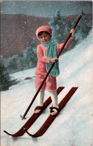 Sports Young Girl Skiing