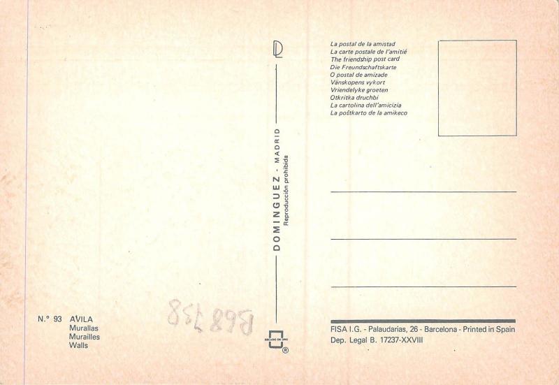 B68738 Spain avila Walls