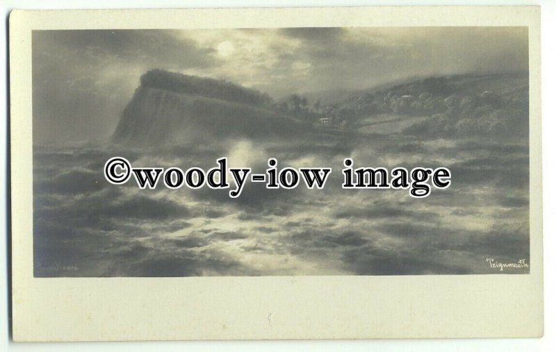 ar0331 - Rough Seas around Teignmouth Coast - Artist - Elmer Keene - postcard