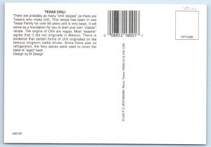 3 Postcards TEXAS CHILI ~ Illustrated RECIPES Nice Graphics  4x6