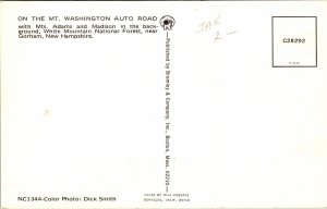 Mt Washington Auto Road Old Car Mt Adams Madison White Mountain Nation Postcard 