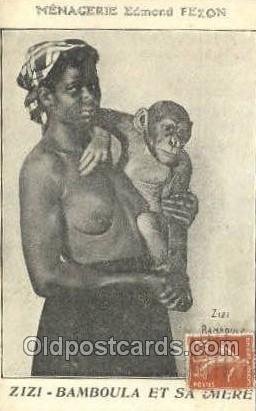 Zizi Bamboula African Nude writing on back postal marking on front unknown