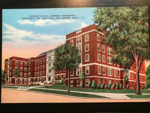 Vintage Postcard 1930-1945 Couzens Hall Nurses Dorm Ann Arbor University MICH 