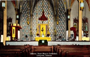 Indiana Lafayette St Mary's Cathedral Interior Curteich