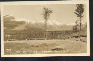 RPPC JASPER PARK ALBERTA CANADA MALIGNE CANYON HIGHWAY REAL PHOTO POSTCARD