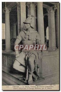 Postcard Old Troyes Museum Tomb of General Lamoriciere Figure allegorical Cou...