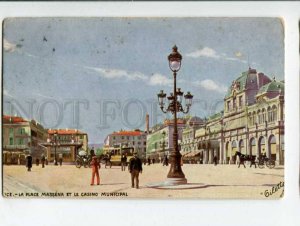 401664 FRANCE NICE Casino TRAM Vintage TUCK postcard