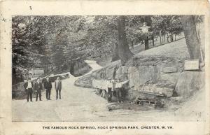 c1907 Postcard; Famous Rock Spring, Rock Springs Park, Chester WV Hancock County
