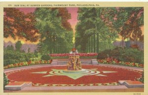 America Postcard - Sunken Gardens - Fairmount Park - Philadelphia - Ref 12738A