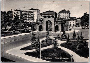 1950's Bologna - Porta Saragzza Italy Real Photo RPPC Posted Postcard