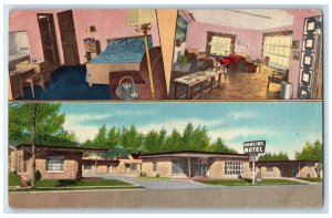 c1940 Rawlins Motel W. Spruce Multiview Rawlins Wyoming Vintage Antique Postcard