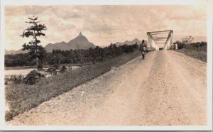 Indonesia Palembang Sumatra Bridge Vintage RPPC C130