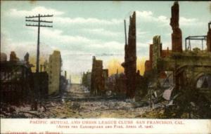 SAN FRANCISCO CA Earthquake Destruction c1906 Postcard