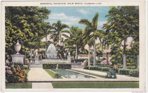 Memorial Fountain, Palm Beach, Florida, 30-40s