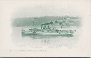 SS 'Princess Victoria' Ship Vancouver BC No. 4 S Unused Thompson Postcard E94