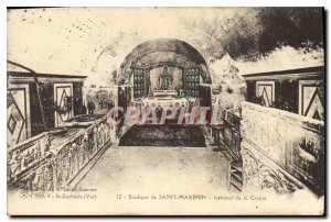 Old Postcard Basilica of Saint Maximin Interior Crypt