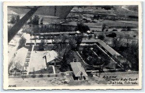 SALIDA, CO Colorado ~ Roadside COSTELLO'S AUTO COURT Air View  c1940s Postcard