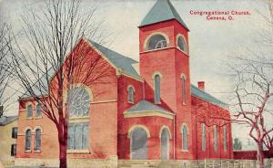 Geneva Ohio Congregational Church Antique Postcard J40313