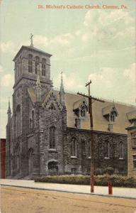 Chester Pennsylvania St Michaels Catholic Church Antique Postcard K78517