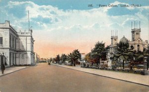 PASEO COLON LIMA PERU POSTCARD (c. 1910)