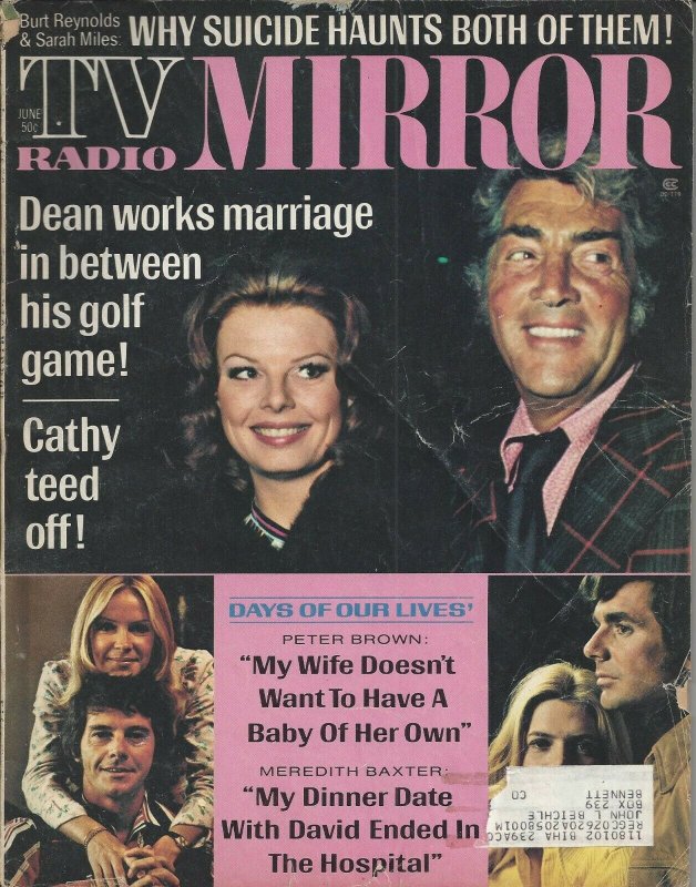 TV Radio MIRROR Vintage June 1973 Magazine Dean Martin, Burt Reynolds