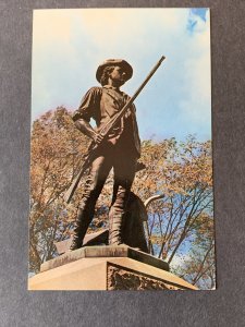 National Guard Minuteman Concord MA Chrome Postcard H2229081803