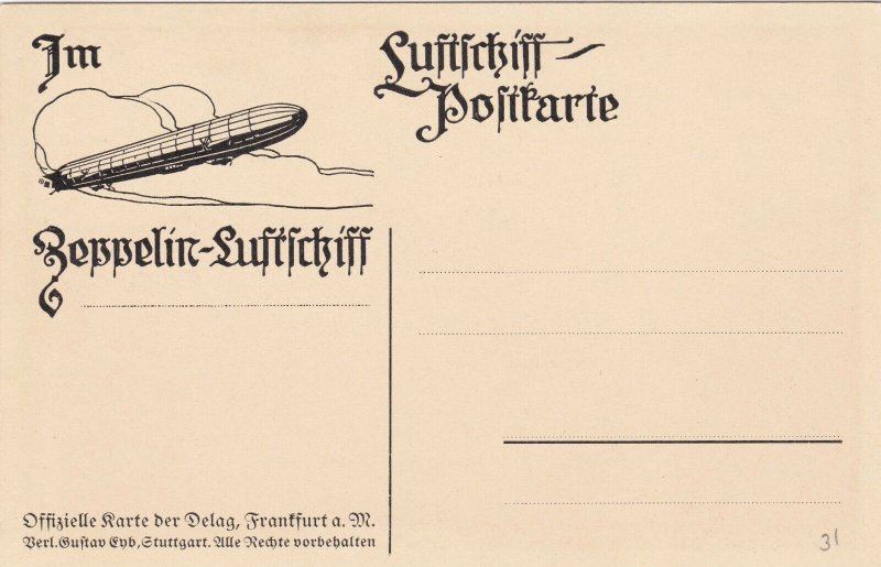 Zeppelin Postcard Germany Aerial View Gustav Eyb - Baden-Baden Sanatorium