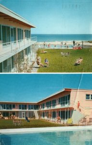 Vintage Postcard Surf'n Sand Motel Apartments Ocean Drive Vero Beach Florida FL