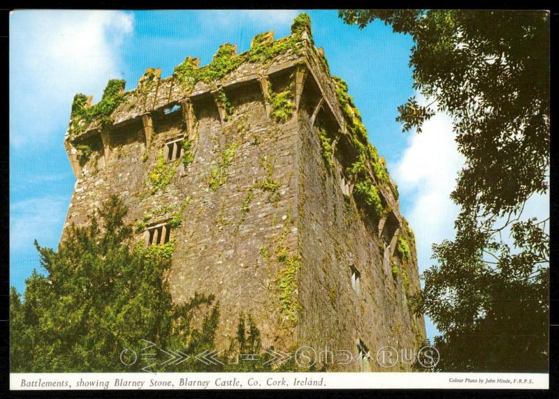 Battlements, showing Blarney Stone - Blarney Castle, Co. Cork