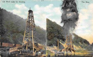 Shooting Oil Well postmarked Oil City Pennsylvania 1910c postcard