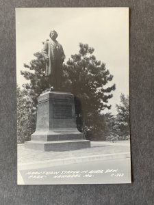 Mark Twain Statue River View Park Hannibal MO RPPC Postcard H1311081649