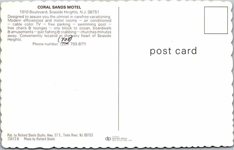 Postcard SWIMMING POOL SCENE Seaside Heights New Jersey NJ AN1562