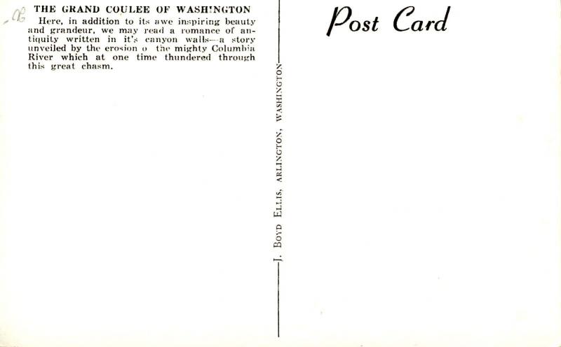 WA - Steamboat Rock, Grand Coulee  *RPPC