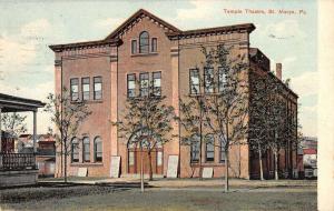 St Marys Pennsylvania Temple Theatre Exterior Antique Postcard K27151