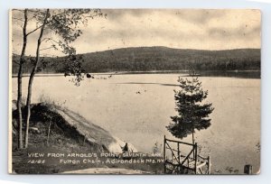 View From Arnold's Point Seventh Lake Adirondack Mountains NY DB Postcard N13