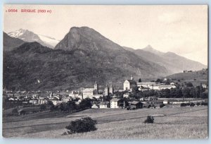 Brig Valais Switzerland Postcard St. Beatenberg Eiger Monch Jungfrau c1910