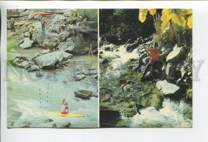 459152 USSR 1990 year Ukraine Yaremche sports fishing rafting postcard