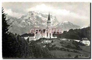 Postcard Old Annecy, Church and Manastere Visitation the background Tournette