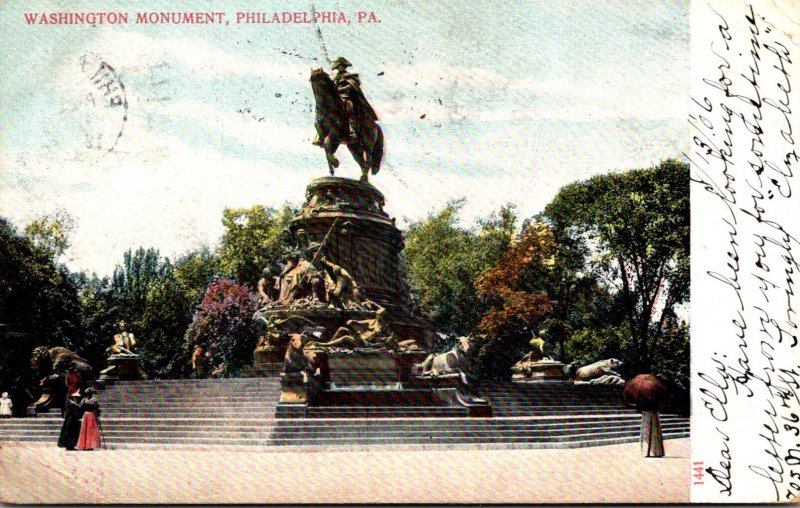 Pennsylvania Philadelphia Washington Monument 1906