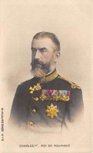 Romania Royalty King Charles Carol I Portrait Vintage Postcard AA110329