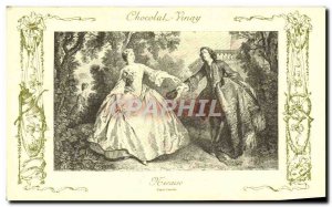 Postcard Old Advertisement Fancy Chocolate Vivay Nicaise lancret