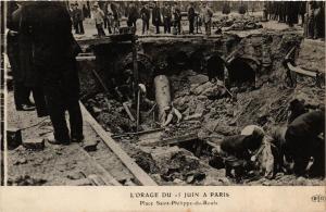 CPA L'ORAGE DU 15 JUIN a PARIS (8e) Place Saint-Ph-du-Roule (176150)