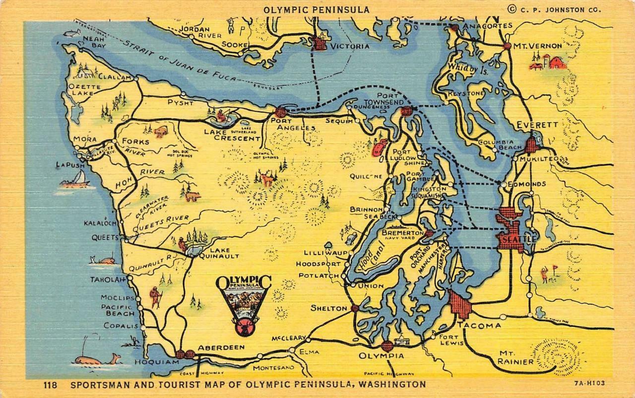 Olympic peninsula wa map