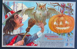 1909 Tredewick MD USA Picture Postcard Cover Halloween Precautions