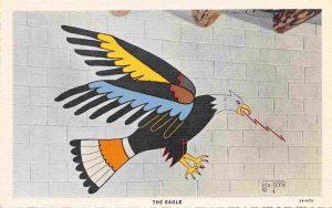 Eagle Pueblo Native American Art YMCA Springfield MA linen postcard