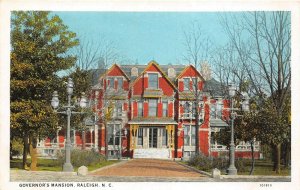 Raleigh North Carolina 1930s Postcard Governor's Mansion