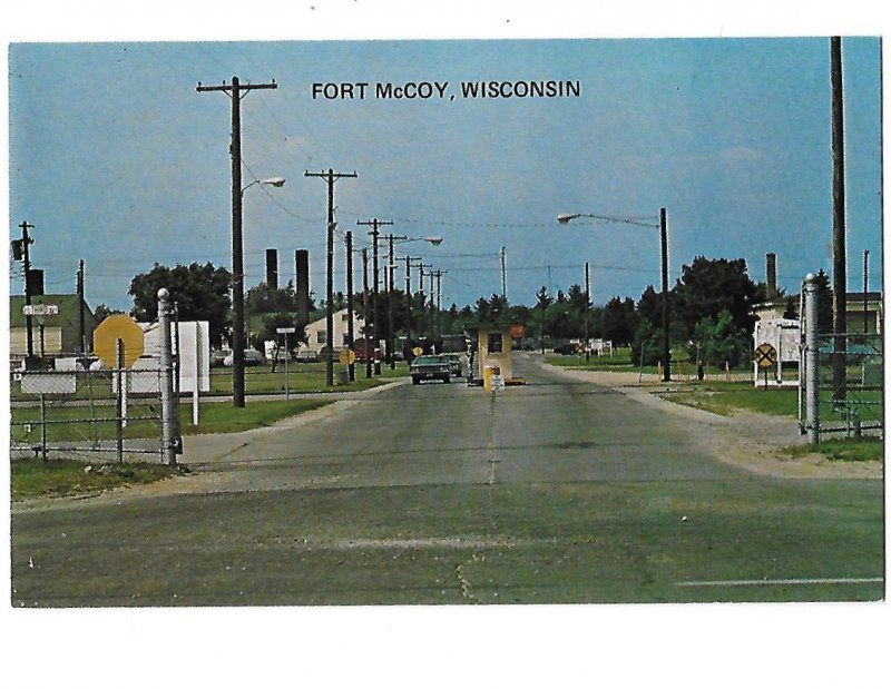 Fort McCoy Wisconsin Entrance Two Cars Entering Post