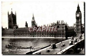 Postcard The Ancient of Parliament and Westminster Bridge London Sea