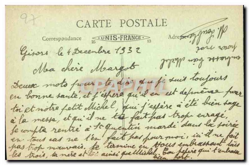 Old Postcard Gisors Eure Interior of the Cathedral