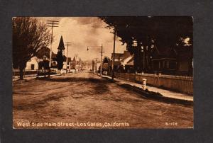 CA West Side Main St Street Los Gatos California Postcard